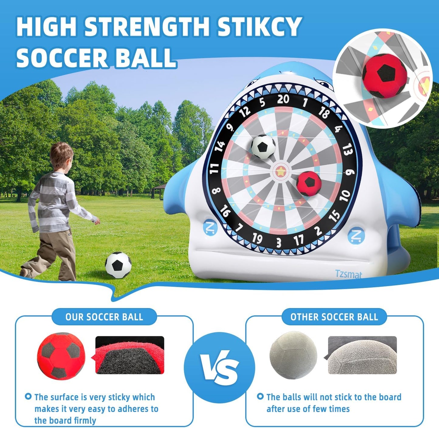 Inflatable Game Outdoor Giant Dartboard for Soccer Large Carnival Outdoor Games Giant Outdoor Game Activities Giant Yard Games Soccer Darts