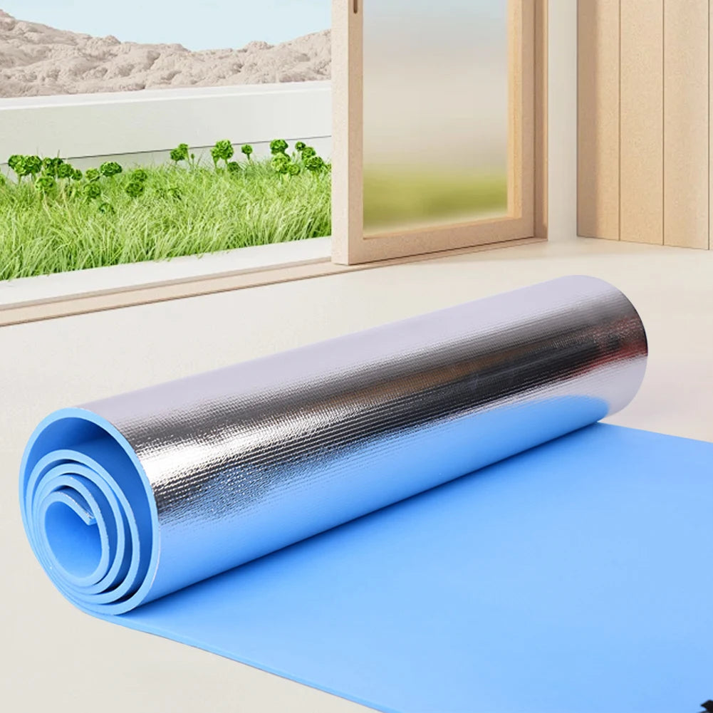 Waterproof Yoga Mat Aluminum Membrane Exercise Mat Portable Camping Picnic Mat Multifunction for Fitness Exercise