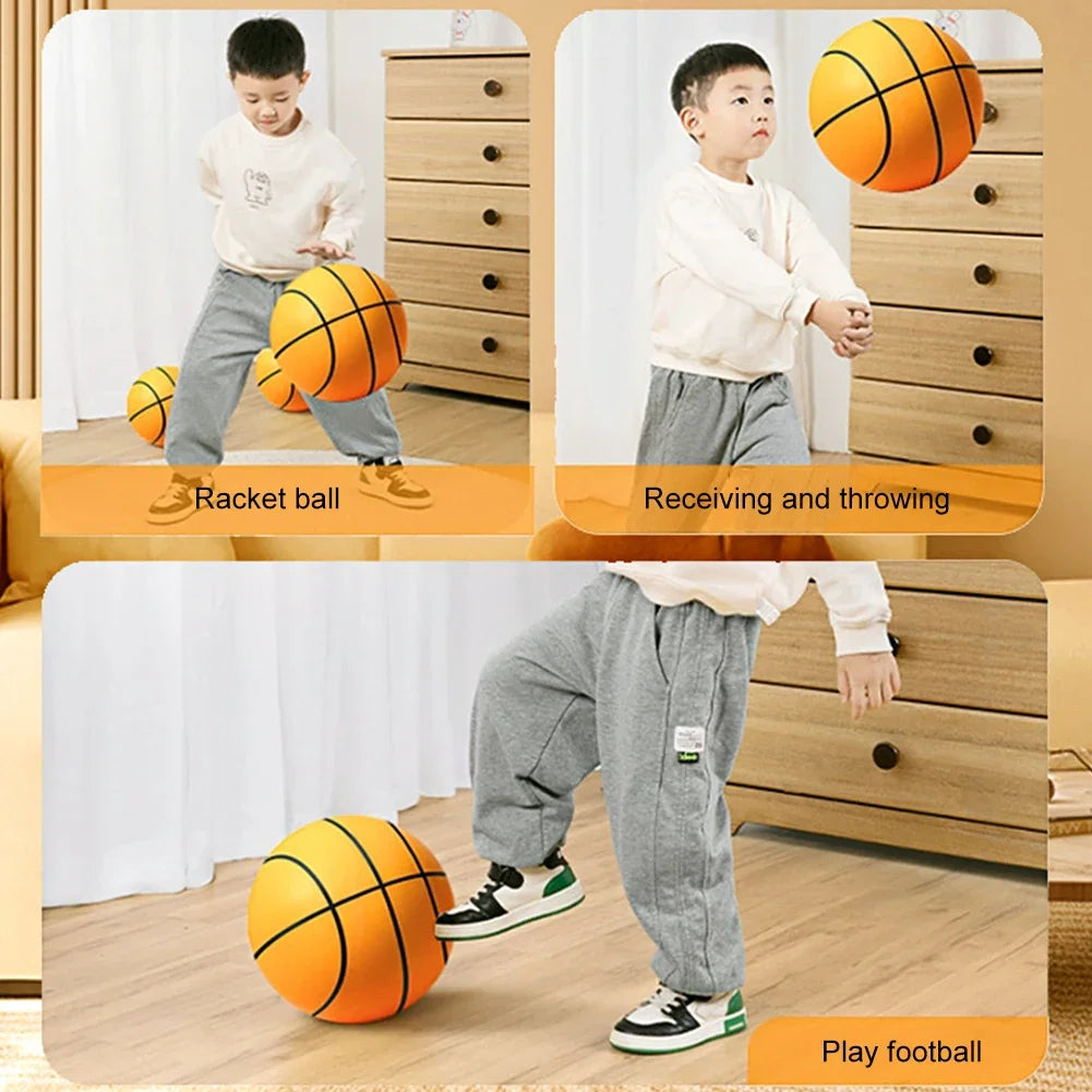 18/21/24Cm Kids Bouncing Mute Silent Basketball Squeezable Mute Bouncing Basketball Indoor Silent Ball Foam Basketball Toys