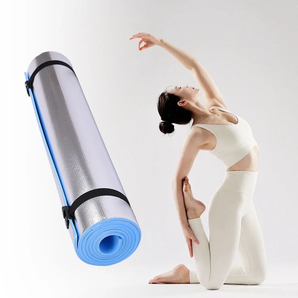 Waterproof Yoga Mat Aluminum Membrane Exercise Mat Portable Camping Picnic Mat Multifunction for Fitness Exercise