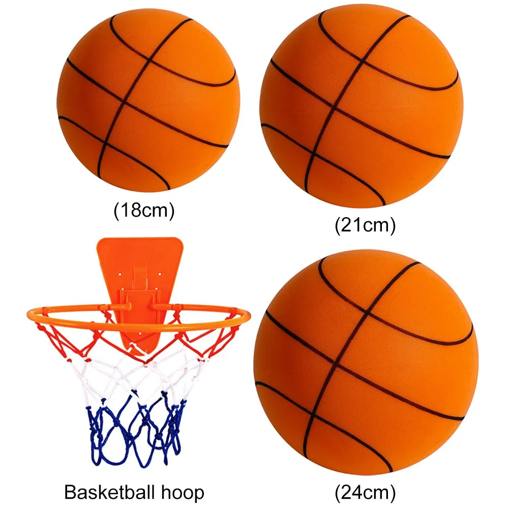 18/21/24Cm Kids Bouncing Mute Silent Basketball Squeezable Mute Bouncing Basketball Indoor Silent Ball Foam Basketball Toys