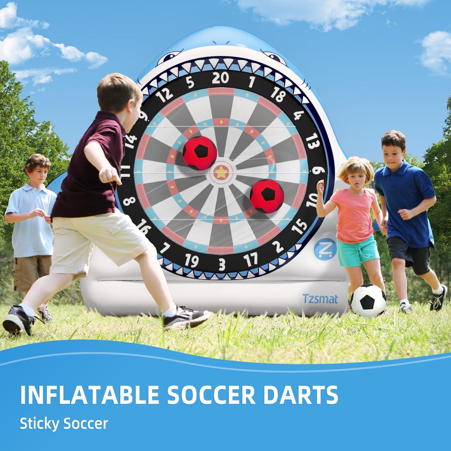 Inflatable Game Outdoor Giant Dartboard for Soccer Large Carnival Outdoor Games Giant Outdoor Game Activities Giant Yard Games Soccer Darts